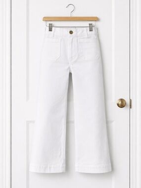 Maeve / Anthropologie – The Colette White Wide-Leg Crop Jeans Sz 34